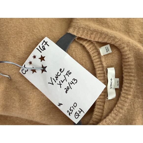 Vince Dress Women's Large Tan Sleeveless Wool Alpaca Blend - Picture 3 of 6